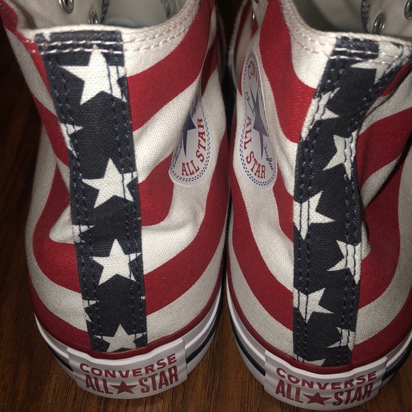 -RARE- Converse American Flag print shoes - Picture 4 of 6